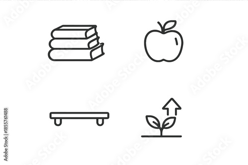 Education and Growth Icons
