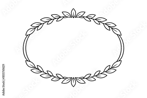 Oval Laurel Wreath Border