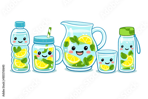 Cute Kawaii Lemonade Drinks