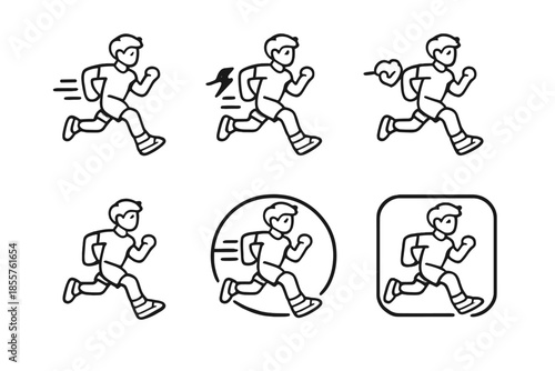 Running Man Icon Set