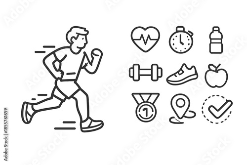 Fitness and Healthy Lifestyle Icons