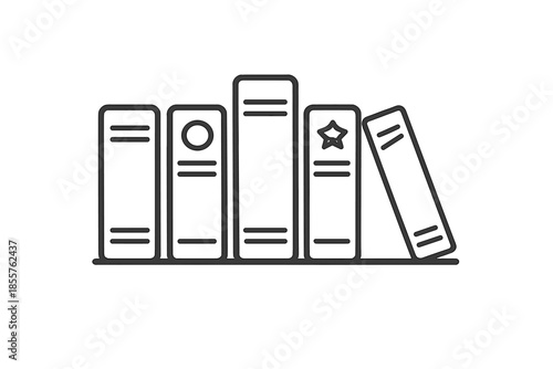 Minimalist Bookshelf Icon