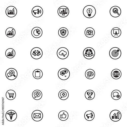 Business icons set