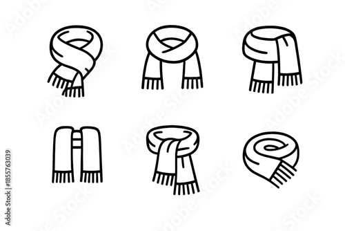 Collection of Six Scarf Icons