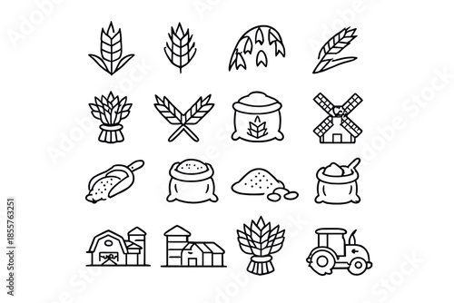 Farm and Agriculture Icon Set