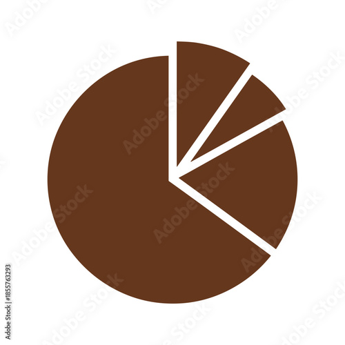 Brown Pie Chart Illustration