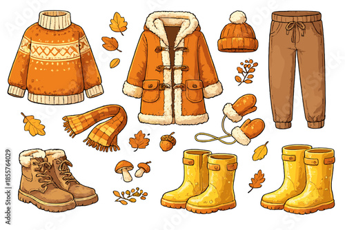 Autumn Clothing and Accessories Flat Lay