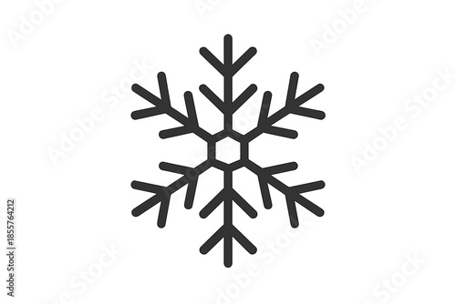 Abstract Dark Snowflake on Gradient Background