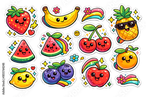 Cute Kawaii Fruits Collection Stickers