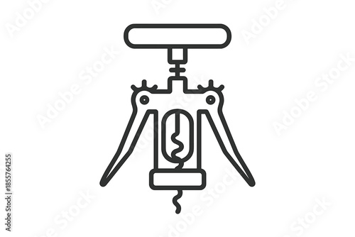 Corkscrew Icon on Gray Background