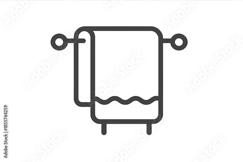 Towel on a rack icon