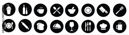 simple cutlery and food icon