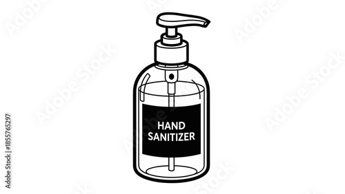 Hand Sanitizer Bottle with Pump Dispenser.