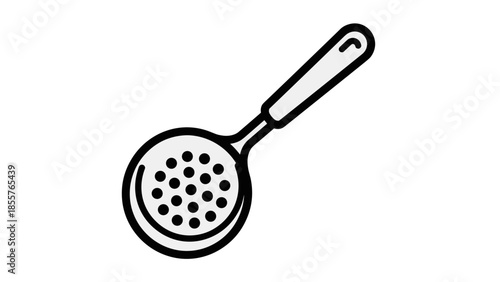 Simple Line Drawing of a Sifter.