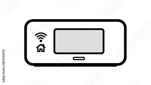 Simple Line Drawing of Remote Control.