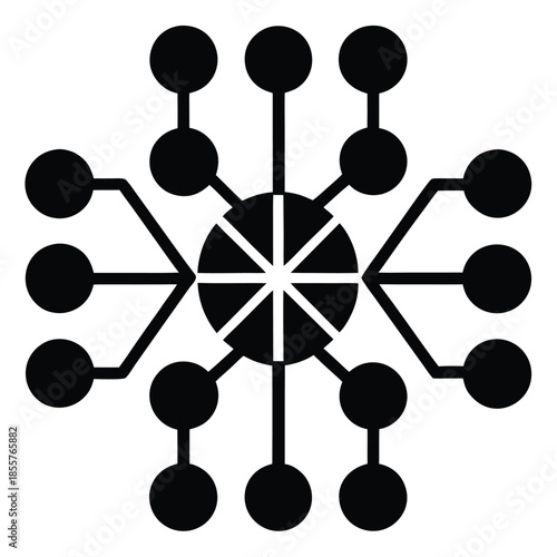 ai network vector illustrator icon on white background