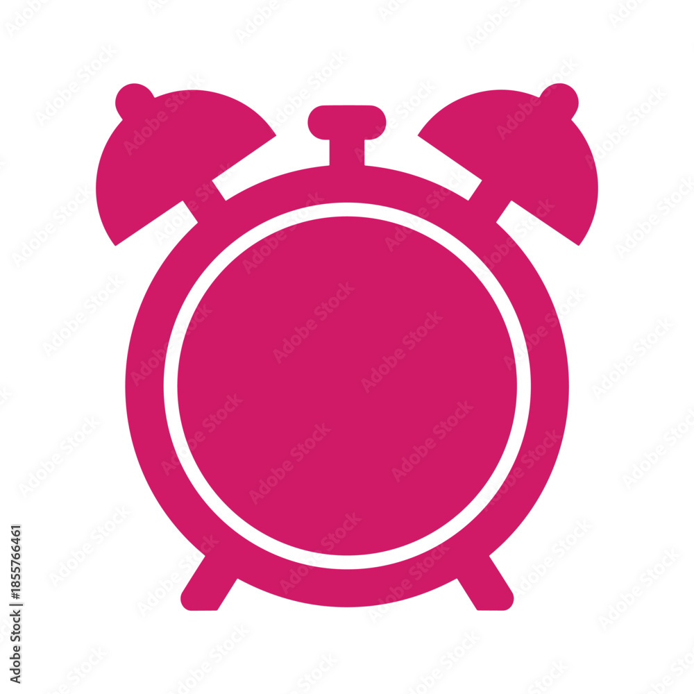 Fototapeta premium Pink Alarm Clock Icon
