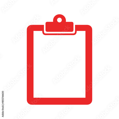 Red Clipboard Vector Icon