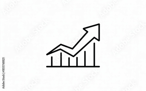 business graph with arrow