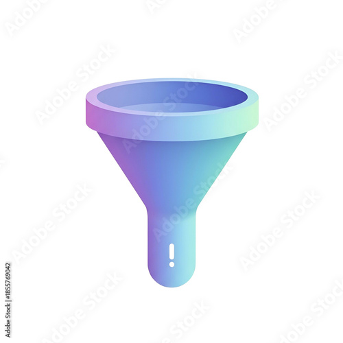 Pastel Colored Funnel Object Closeup.