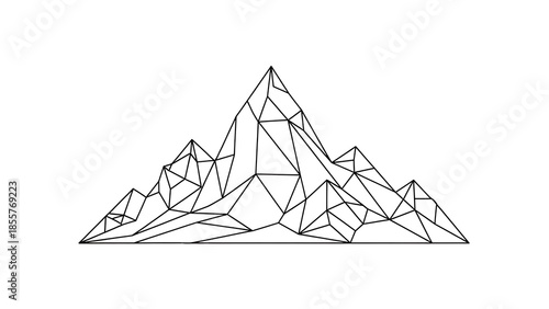 Abstract wireframe mountain range