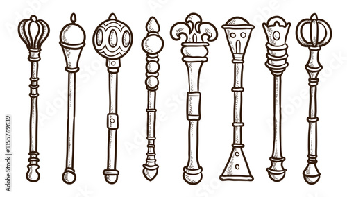 sceptre icons vector