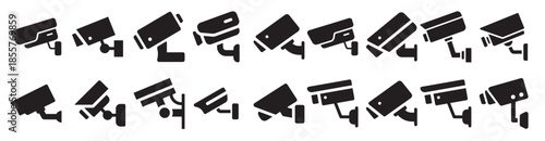 security camera icon set camera object security icon