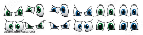 set of cartoon eyes showing various expression