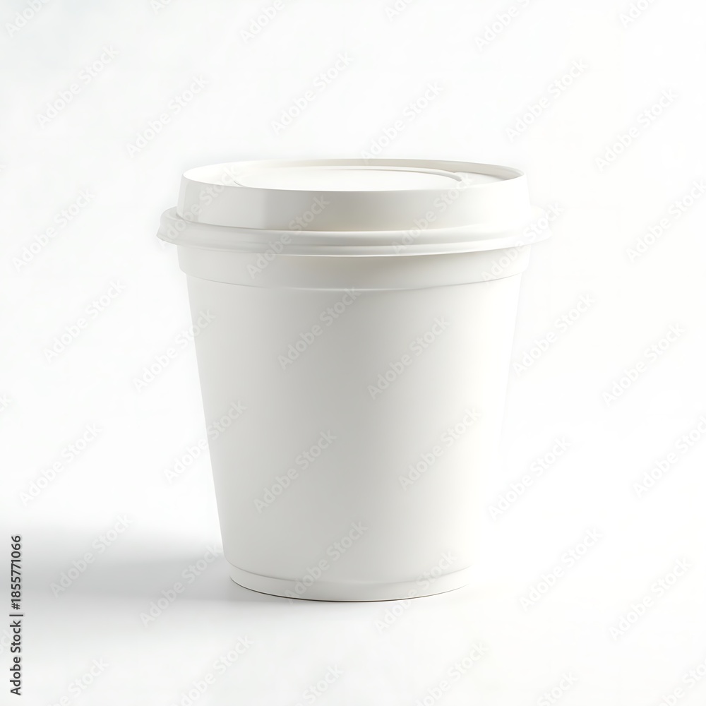 custom made wallpaper toronto digitalWhite Disposable Coffee Cup with Lid on White Background