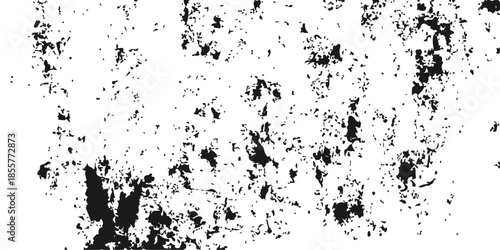 An abstract grunge background featuring a black ink splat design with paint splashes, liquid spray textures, and a dirty splatter border for a decorative vector art wallpaper illustration