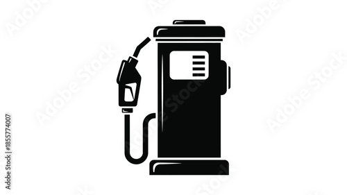 Gas pump icon in a simple black and white silhouette