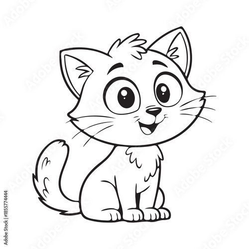 Peeking black cat silhouette vector graphic for animal lovers and pet enthusiasts white background