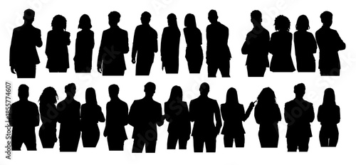 people business silhouette half isolated