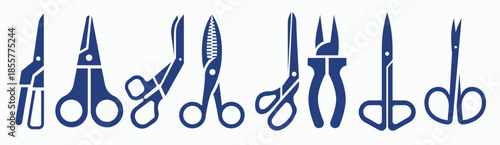 scissors silhouette icons