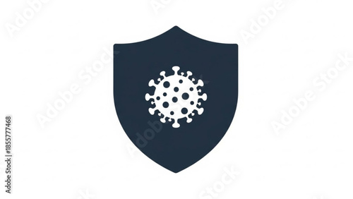 Protection against virus and malware represented by a shield icon