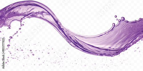 realistic colorful water liquid splash in different color and curve style isolated on transparent background