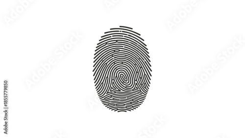 Fingerprint on white background, unique identity and personal identification.