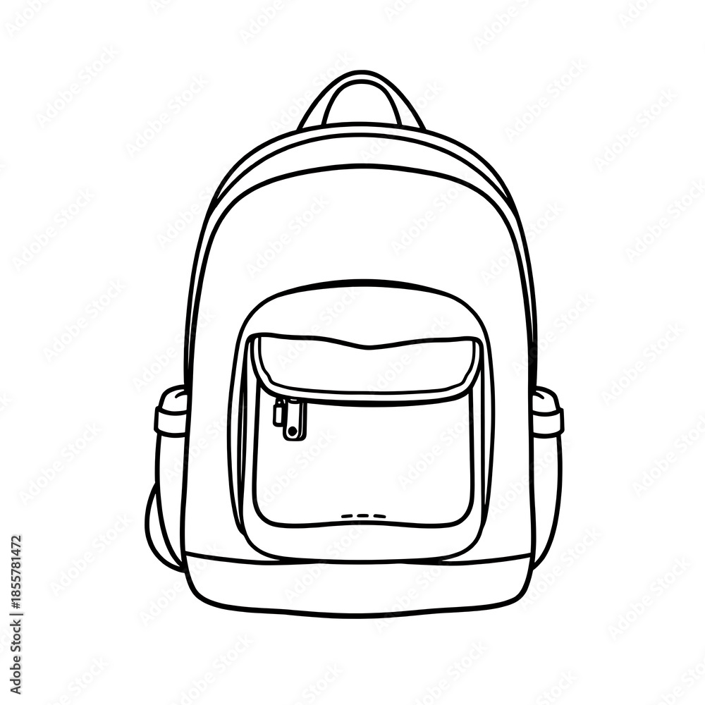 Fototapeta premium School Backpack Illustration Isolated on White
