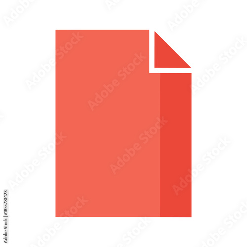 Red Paper Icon Vector