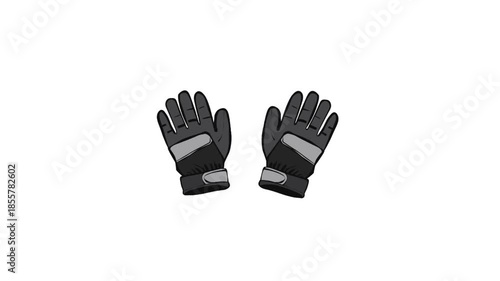 2D Animated Protective Gloves Icon for Outdoor Safety