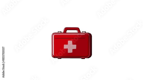 2D Animated First Aid Kit Icon for Emergency Medical Care