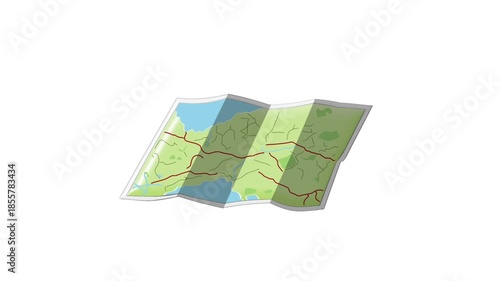 2D Animated Map Icon for Outdoor Navigation and Exploration