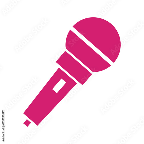Pink Microphone Icon