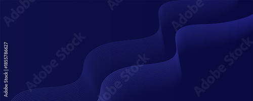 Abstract blue background with flowing wave lines. Glowing wavy lines. Shiny colorful moving lines design element. Modern dynamic wave pattern. vector Eps 10