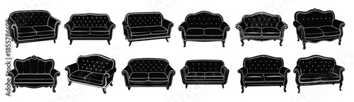 sofa icon silhouette