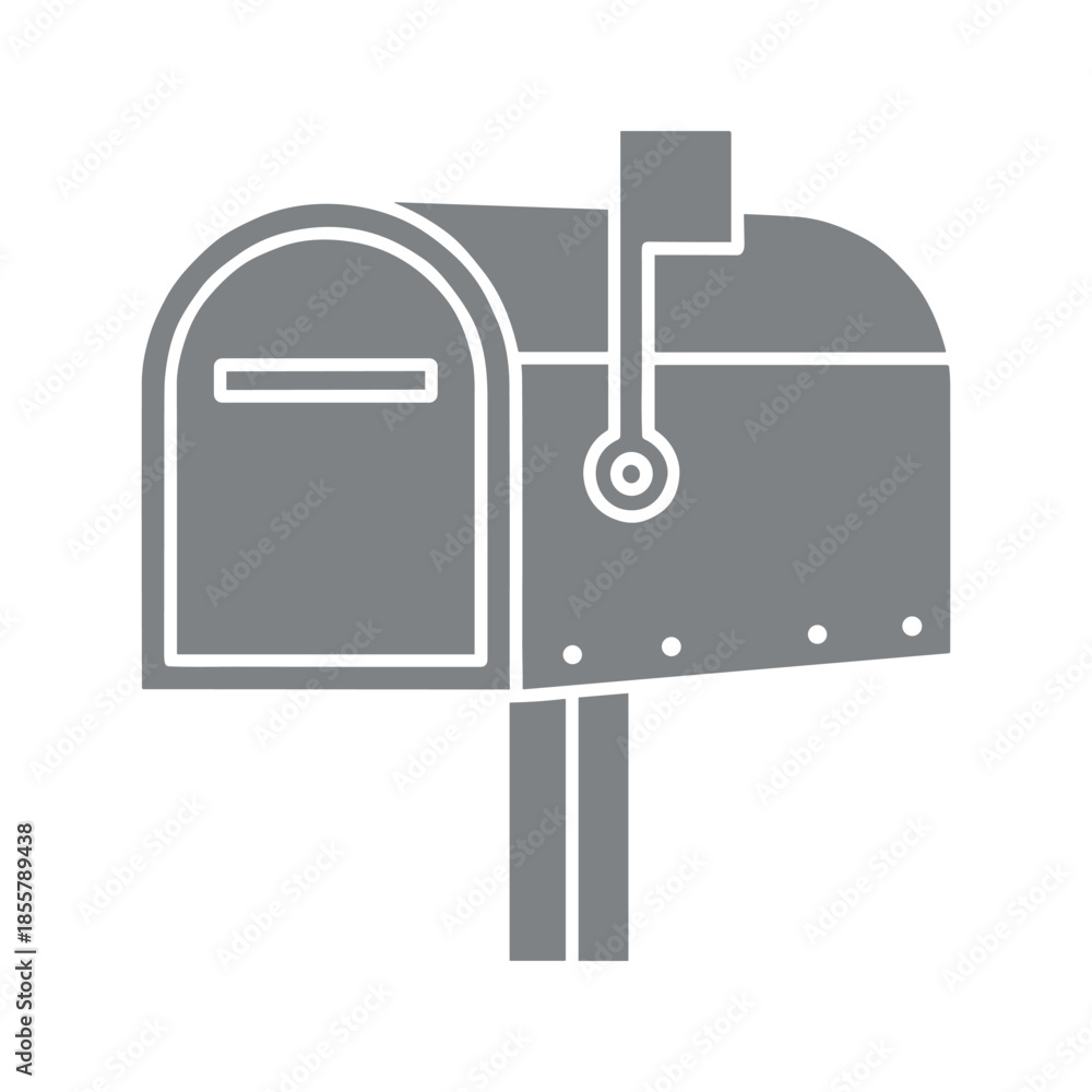 Obraz premium Grey Mailbox Vector Illustration