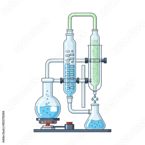 Advanced laboratory distillation apparatus used for chemical separation processes