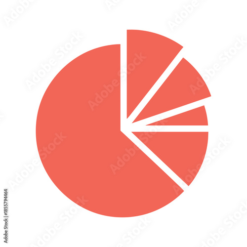 Red Pie Chart Illustration