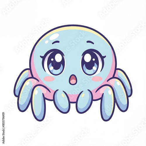 Cute Spider Shocked Sticker – Surprised Anime Reaction