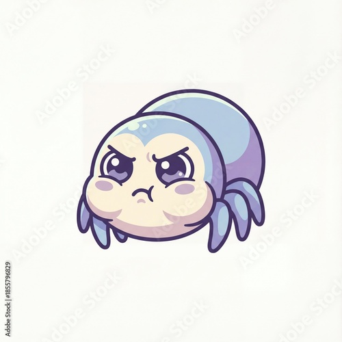 Cute Spider Angry Sticker – Cute Anime Chibi Emotion